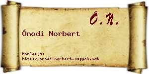 Ónodi Norbert névjegykártya