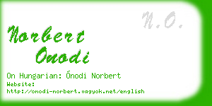 norbert onodi business card