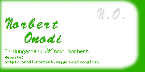 norbert onodi business card